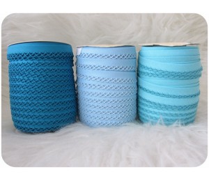 Schrägband mit Häkelborte